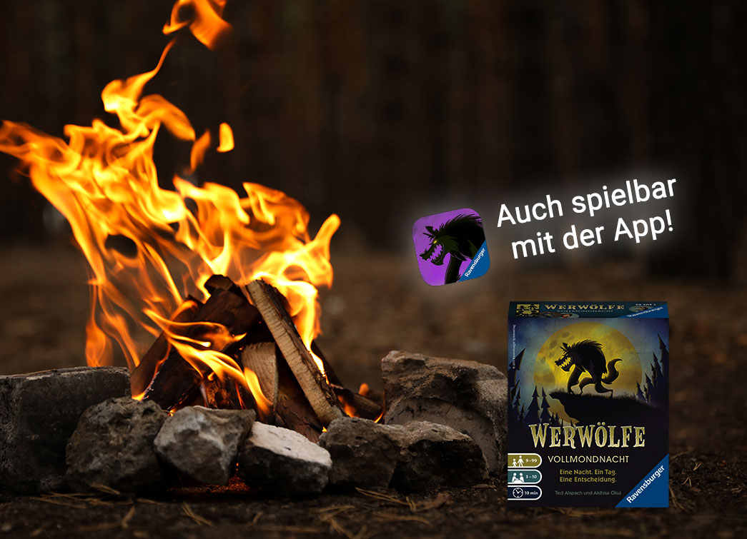 Werwölfe Kartenspiel von Ravensburger für Gruselnächte am sommerlichen Lagerfeuer